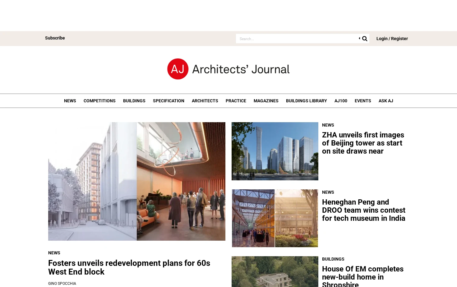 The Architects’ Journal 页面快照